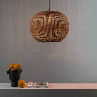 Haka hanglamp met rotan kap, Ø 53 cm rotan, zwart