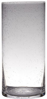 Hakbijl glass Archer Soda Bubbles Cilinder Vaas - H 40 x D 19 cm Transparant