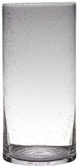Hakbijl glass Archer Soda Bubbles Cilinder Vaas - H 40 x D 19 cm Transparant
