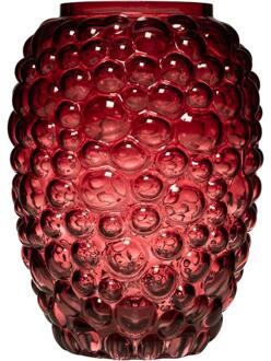 Hakbijl glass Bibble Buikvaas rood Ø15xh20cm