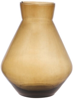 Hakbijl glass Bloemenvaas Alexandra - transparant amber - eco glas - D19 x H25 cm