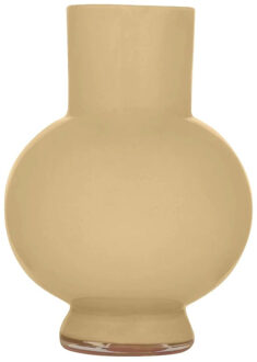 Hakbijl glass Bloemenvaas Deborah - Beige - glas - D17 x H22 cm?