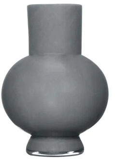 Hakbijl glass Bloemenvaas Deborah - Donker Grijs- glas - D31 x H39 cm?