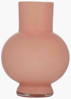 Hakbijl glass Bloemenvaas Deborah - Zacht Roze- glas - D20 x H 26 cm?