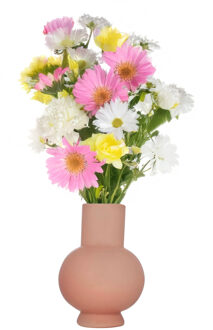 Hakbijl glass Bloemenvaas Deborah - Zacht Roze- glas - D31 x H39 cm