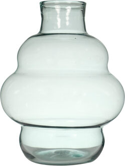 Hakbijl glass Bloemenvaas Denise - transparant - glas - D25 x H30cm - decoratie