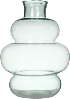 Hakbijl glass Bloemenvaas Denise - transparant - glas - D29 x H40cm - decoratie