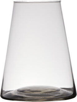 Hakbijl glass Bloemenvaas Donna - transparant - eco glas - D16 x H20 cm - home-basics vaas