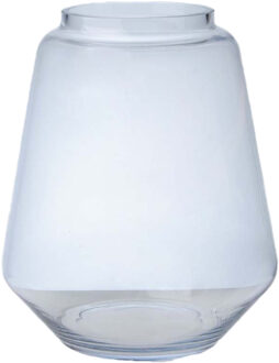 Hakbijl glass Bloemenvaas Kiffa - transparant - glas - D23 x H27 - decoratie