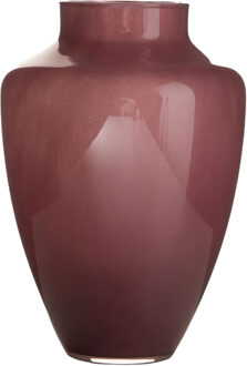 Hakbijl glass Bloemenvaas Olaf - paars - glas - D21 x H30 cm - decoratie - vazen