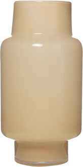 Hakbijl glass Bloemenvaas Pien - beige - glas - D20 x H39 cm - decoratie - vazen