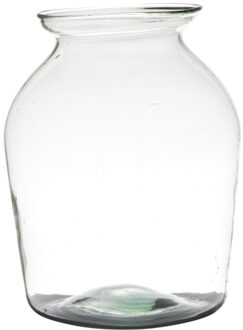 Hakbijl glass Bloemenvaas van gerecycled glas 26 x 18 cm