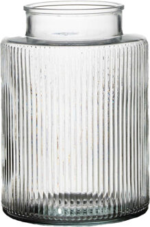 Hakbijl glass Bloemenvaas Yara - transparant - glas - D13 x H18cm - decoratie