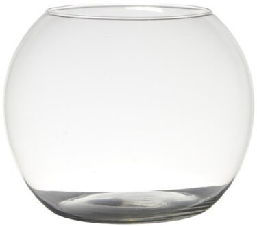 Hakbijl glass Bol vaas/terrarium vaas - D25 x H20 cm - glas - transparant