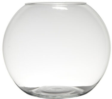 Hakbijl glass Bol vaas/terrarium vaas - D34 x H28 cm - glas - transparant