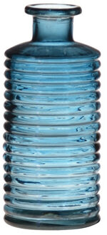 Hakbijl glass Glazen stijlvolle bloemenvaas transparant blauw D14.5 en H31 cm
