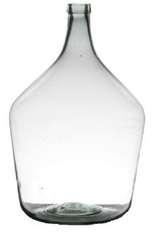 Hakbijl glass Hakbijl flesvaas van glas - transparant - B34 x H50 cm - Bloemen/takken vaas