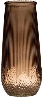 Hakbijl glass Namsos Vaas beige Ø9xh20cm