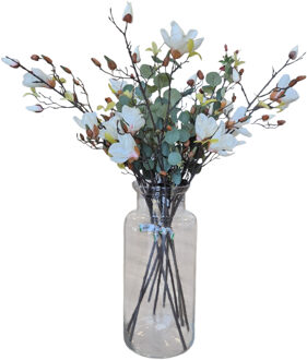 Hakbijl glass stijlvolle bloemenvaas - glas - transparant - 55 x 21 cm - modern