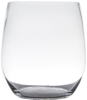 Hakbijl glass Transparante home-basics vaas/vazen van glas 12 x 9 cm Tony - Vazen