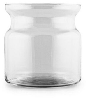 Hakbijl glass Transparante home-basics vaas/vazen van glas 19 x 19 cm Brenda