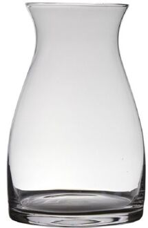 Hakbijl glass Transparante home-basics vaas/vazen van glas 20 x 15 cm Julia - Vazen