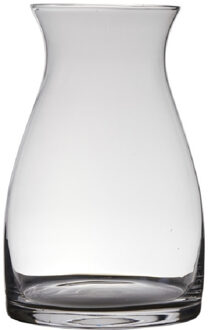 Hakbijl glass Transparante home-basics vaas/vazen van glas 20 x 15 cm Julia