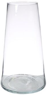 Hakbijl glass Transparante home-basics vaas/vazen van glas 35 x 18 cm Donna - Vazen