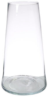 Hakbijl glass Transparante home-basics vaas/vazen van glas 35 x 18 cm Donna