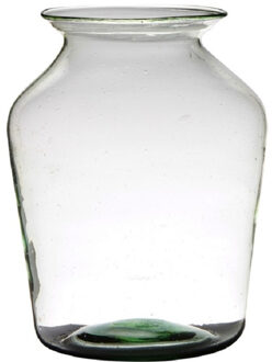 Hakbijl glass Transparante luxe grote vaas/vazen van glas 36 x 24 cm