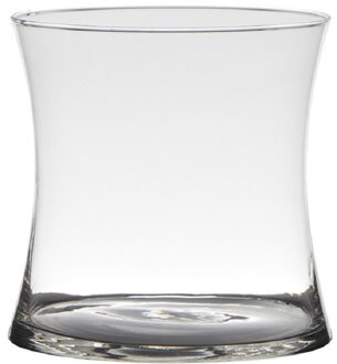 Hakbijl glass Transparante stijlvolle x-vormige vaas/vazen van glas 15 x 15 cm - Vazen