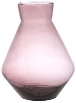 Hakbijl glass Vaas Alexandra H25xØ19cm - roze