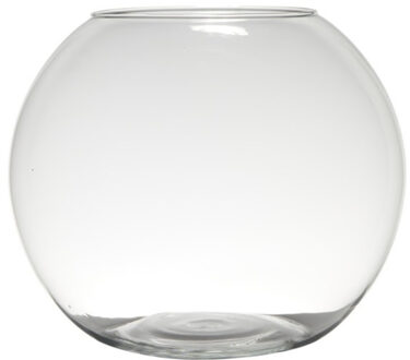 Hakbijl glass vaas - bolvormig - 28 x 34 cm - glas - 8L Transparant