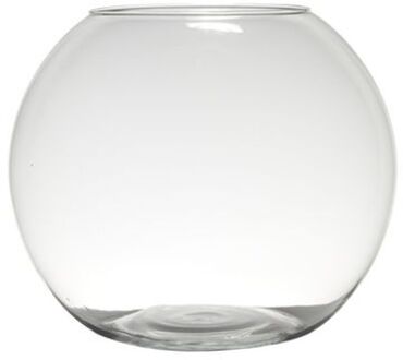 Hakbijl glass vaas - bolvormig - 28 x 34 cm - glas - 8L Transparant