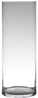 Hakbijl glass Vaas - cilinder - glas - transparant - 50 x 19 cm