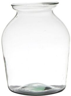 Hakbijl glass Vaas - gerecycled glas - 18 x 26 cm Transparant