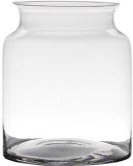 Hakbijl glass Vaas - glas - transparant - 4 l - 22 x 27 cm