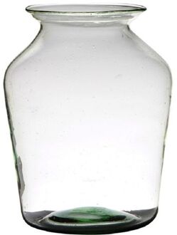 Hakbijl glass Vaas - transparant - gerecycled glas - 36 x 24 cm