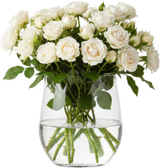 Hakbijl glass Vaas - transparant - glas - 12 x 9 cm - bloemenvaas