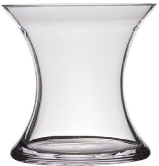Hakbijl glass Vaas - transparant - x-vorm - glas - 28 x 24 cm