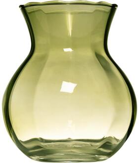 Hakbijl glass Yves Swirl Buikvaas groen Ø11xh13cm