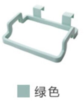 Haken Vuilniszak Houder Ruitenwissers Rack Keuken Kast Hanger Plank Kanteldeur Rack Bar Opknoping Rekken Plastic Opbergtas Houders groen