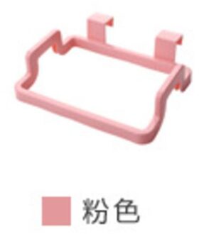 Haken Vuilniszak Houder Ruitenwissers Rack Keuken Kast Hanger Plank Kanteldeur Rack Bar Opknoping Rekken Plastic Opbergtas Houders roze