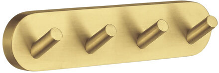 Hakenrek Smedbo Home met 4 Haken 17.8 cm Mat Messing Goud