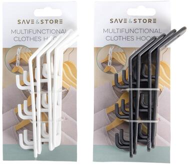 Hakenset voor kledinghanger 4-delig
