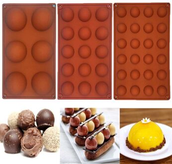 Half Ball Sphere Siliconen Mal Ronde Cake Chocolade Gebak Bakvormen Stencil Pudding Jello Zeep Candy Bakken Mallen #41