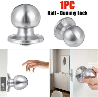 Half Dummy Door Knobs Round Internal Door Lock Entrance Passage Entry Keyed Door Knobs Handle Bedroom Bathroom Livingroom