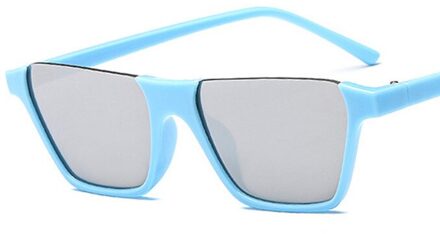 Half Frame Vrouwen Vierkante Zonnebril Mode Kleur Mannen Zonnebril Dames Clear Lens Blauw Rood Frame c6sky