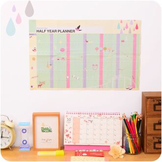 Half Jaar Planner Kalender Studie Marker Leren Werken Plan Tafel Opmerking Schrijven Pads Planners Office School Supply Tijdschema