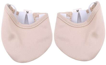 Half Lengte Ritmische Gymnastiek Apparatuur Zachte Ademende Sokken Gebreide Zool Schoenen Art Gym Kind Volwassen Dancing Pads Inlegzolen Beige M